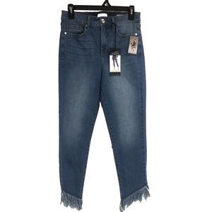 Sofia Vergara Womens Rosa Size 6 Hi-Rise Curvy Skinny Ankle Med Wash Denim Jeans